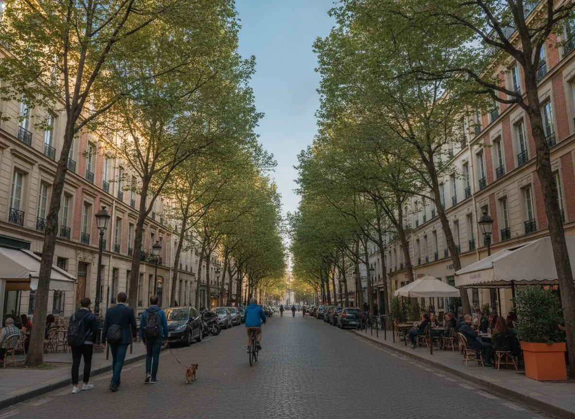 Rue du quartier Place Dauphine – pointe de la Cité, Paris 1er.