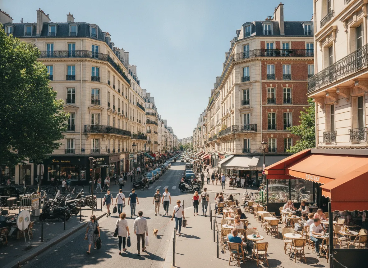 Rue du quartier Gares du Nord et de l’Est – Lariboisière, Paris 10e.