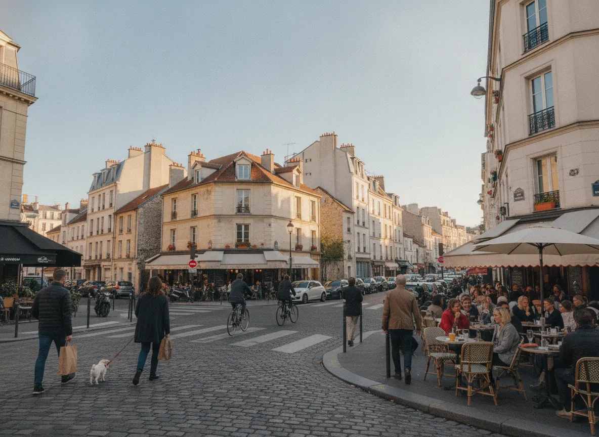 Rue du quartier Butte-aux-Cailles, Paris 13e.