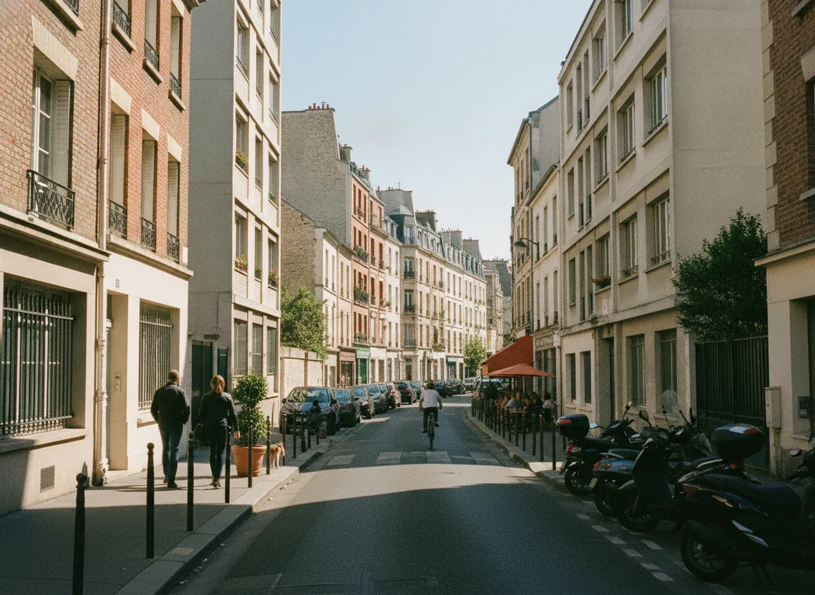 Rue du quartier Maison-Blanche – Cité florale, Paris 13e.