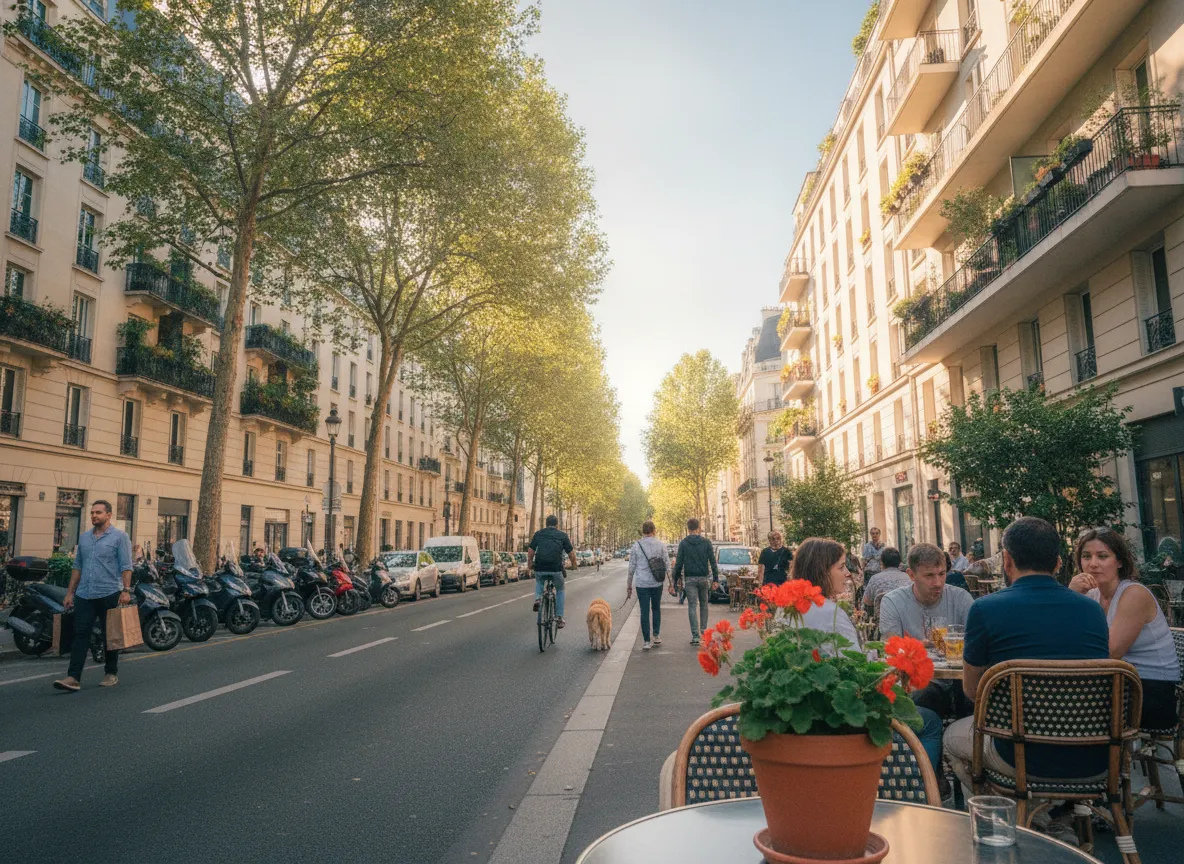 Rue du quartier Paris Rive Gauche – BnF, Paris 13e.