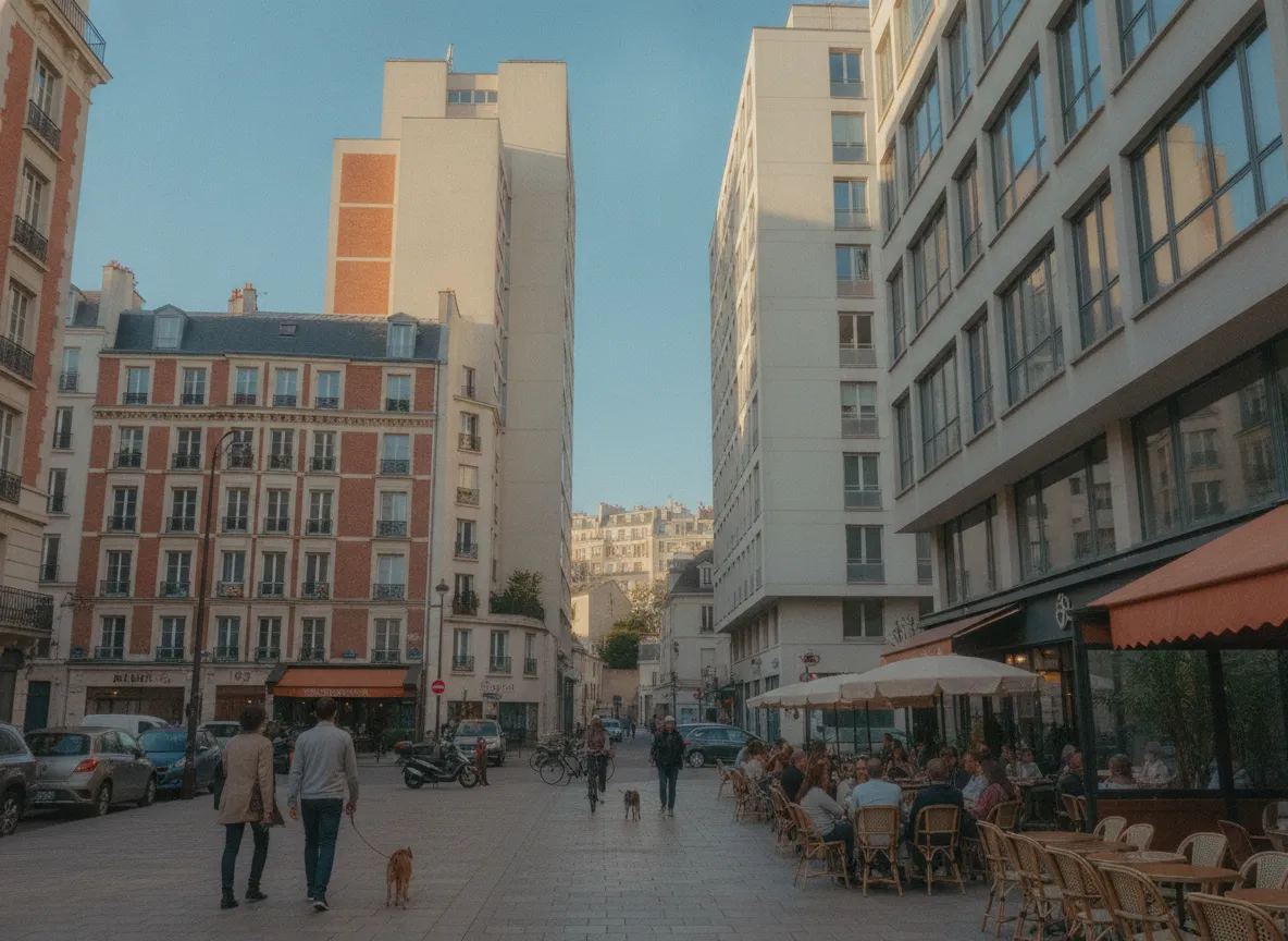 Rue du quartier Point-du-Jour – Porte de Saint-Cloud, Paris 16e.