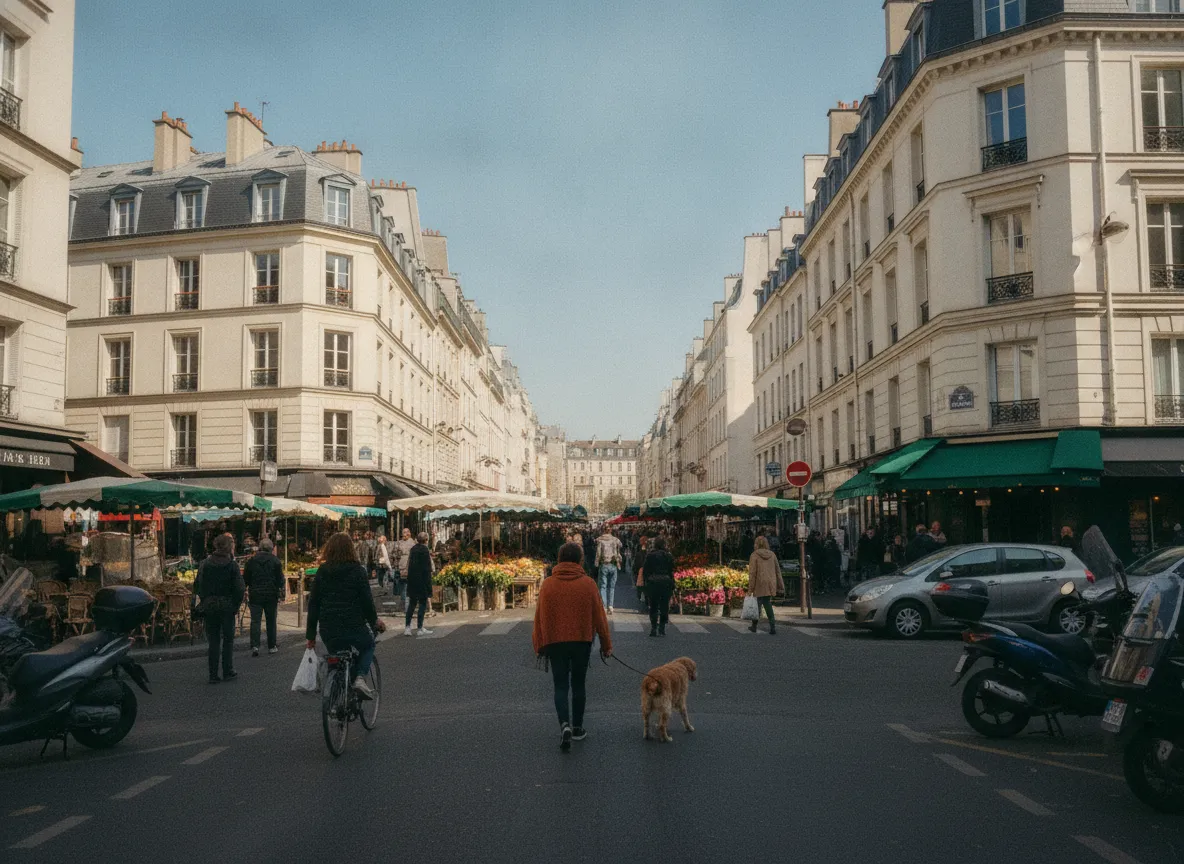 Rue du quartier Batignolles, Paris 17e.