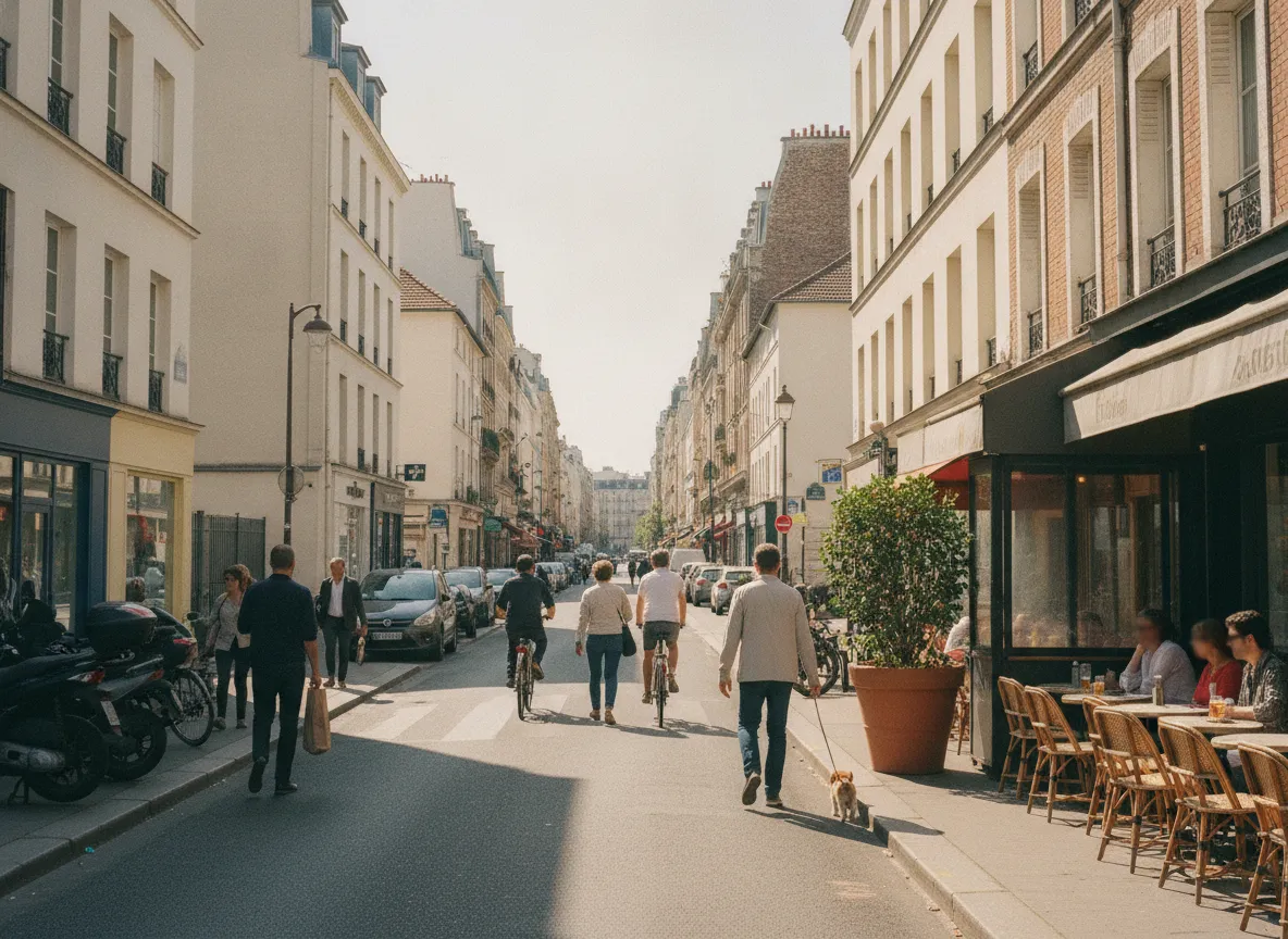 Rue du quartier Épinettes – Guy-Môquet, Paris 17e.