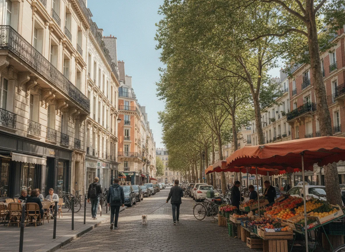Rue du quartier Jules-Joffrin – Clignancourt, Paris 18e.