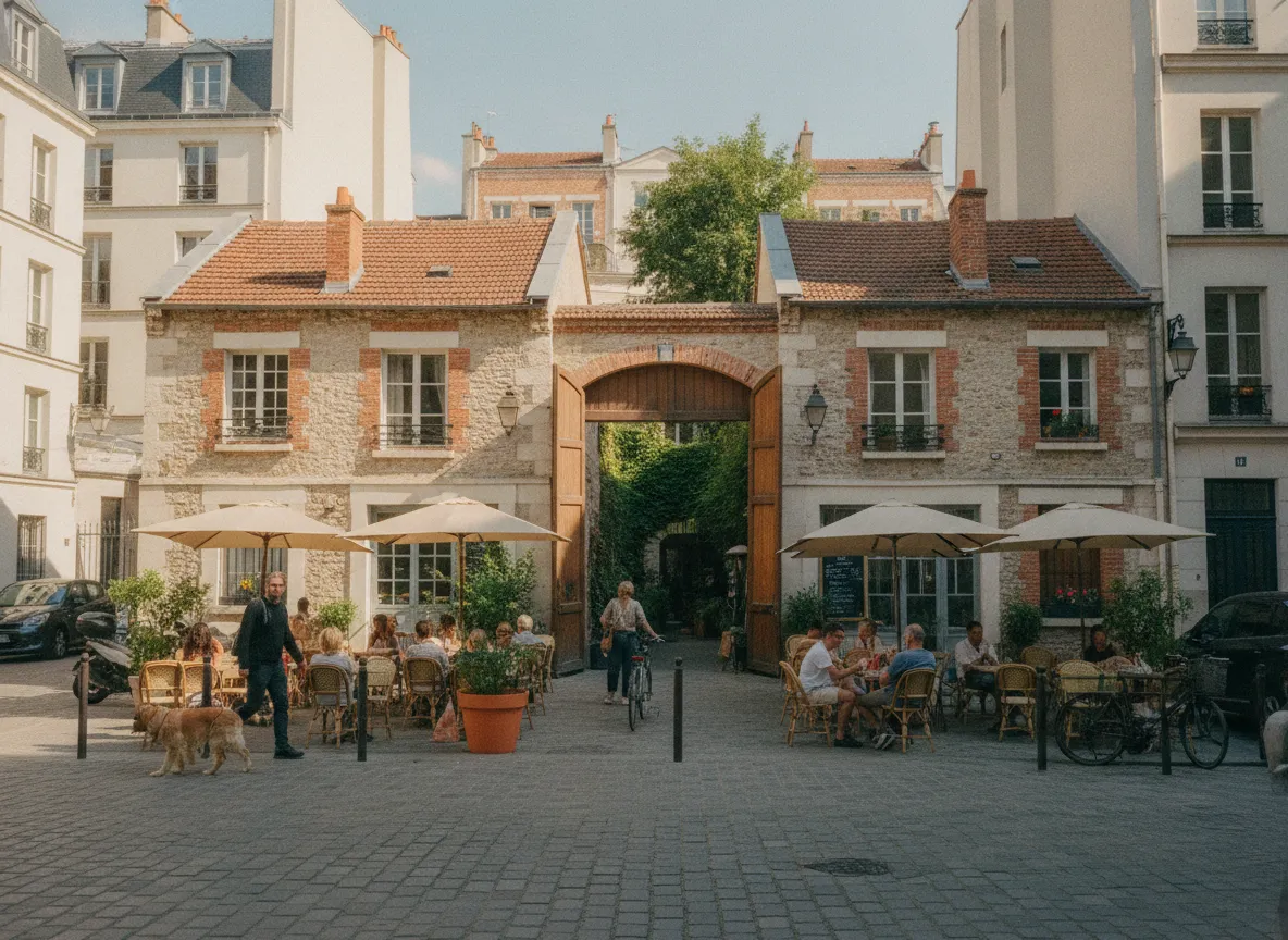 Rue du quartier Mouzaïa – Danube, Paris 19e.