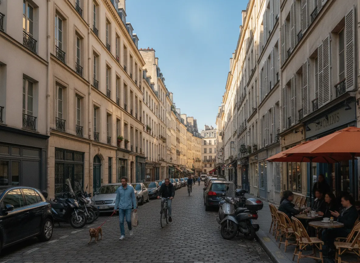 Rue du quartier Montorgueil – Saint-Sauveur, Paris 2e.