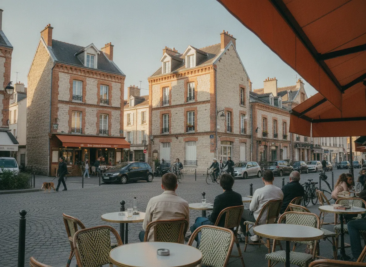 Rue du quartier Campagne à Paris – Porte de Bagnolet, Paris 20e.