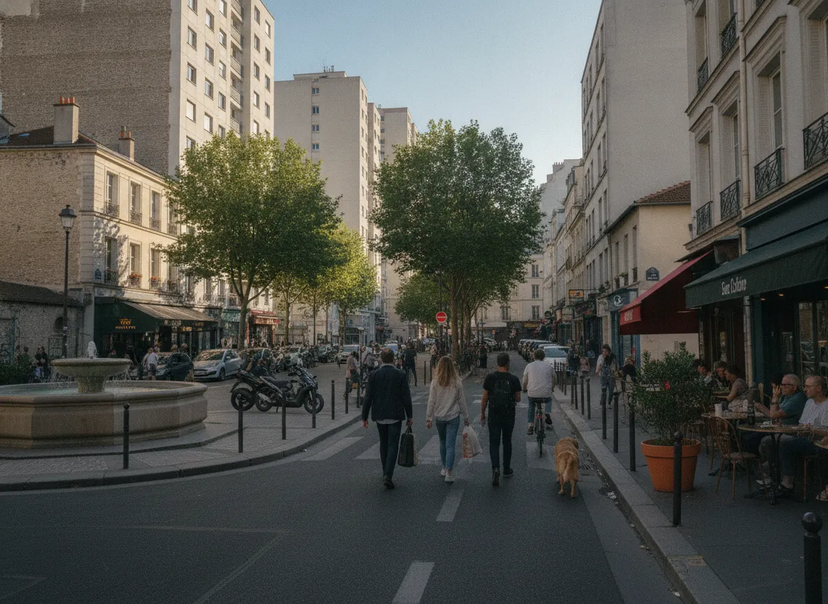 Rue du quartier Charonne – Saint-Blaise, Paris 20e.