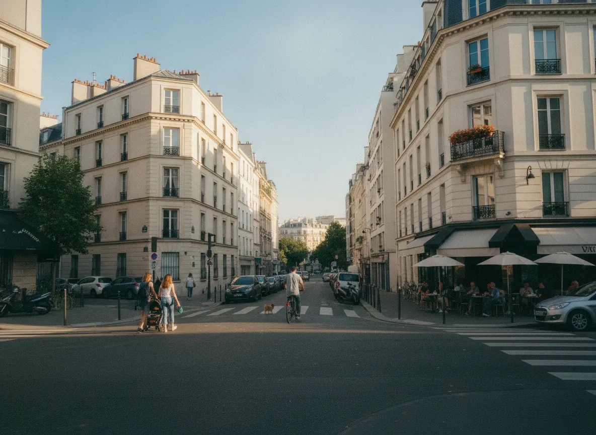 Rue du quartier Ménilmontant – Pelleport, Paris 20e.