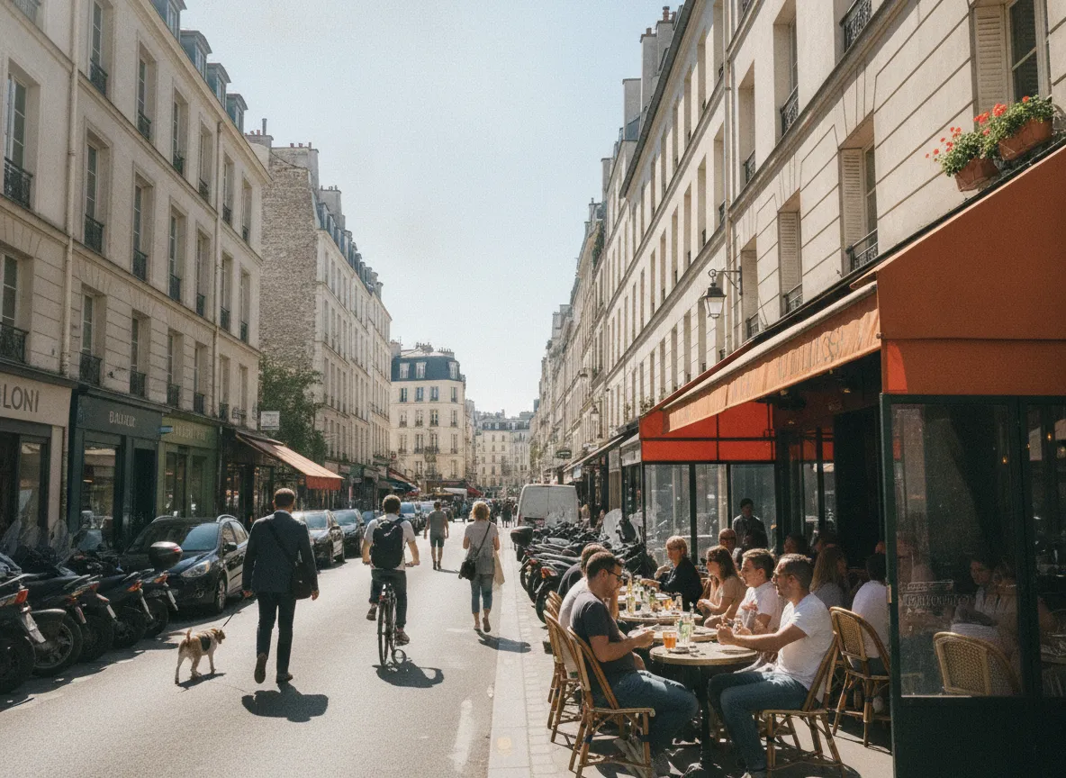 Rue du quartier Mouffetard – Contrescarpe, Paris 5e.