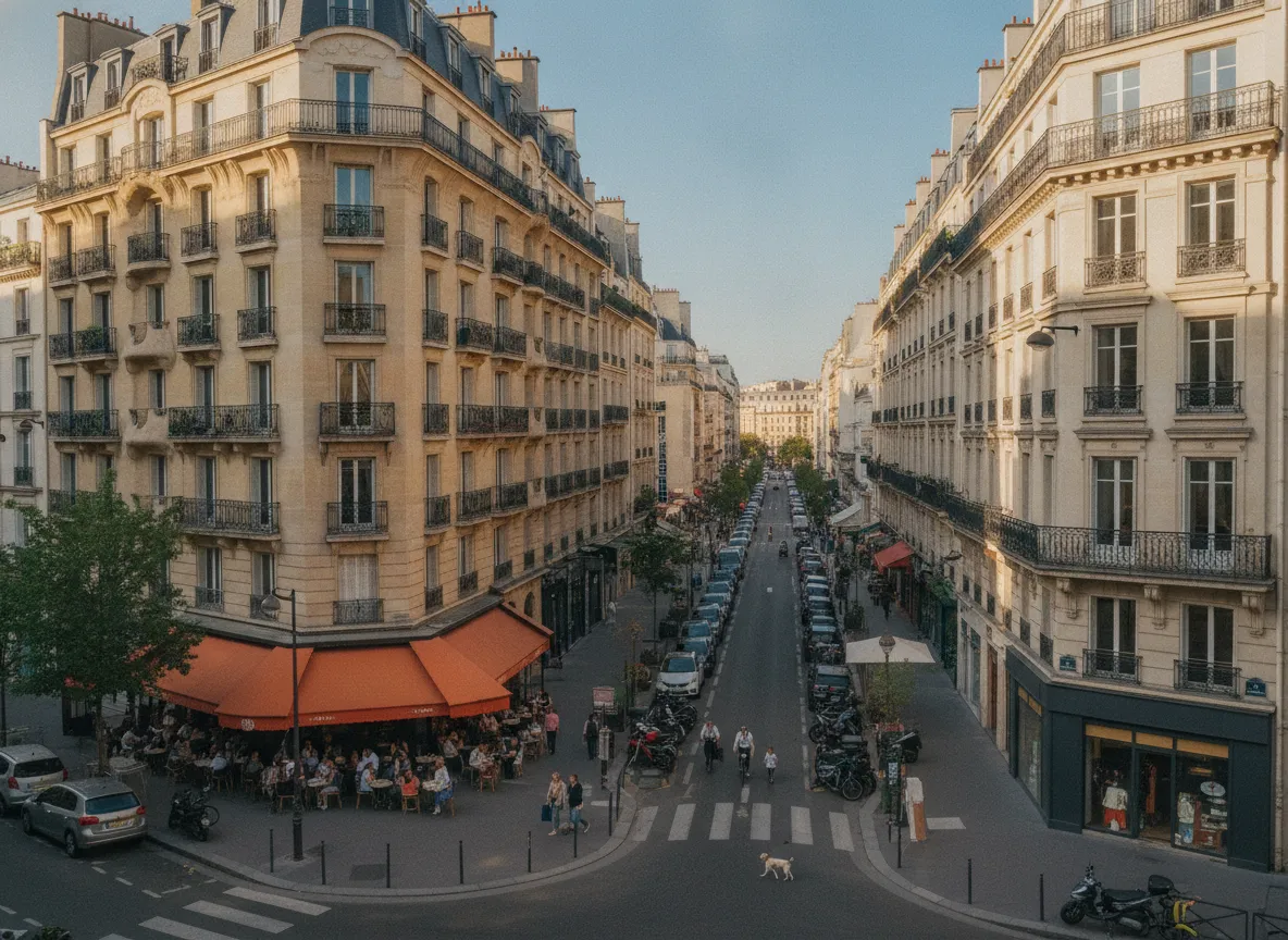 Rue du quartier Champ-de-Mars – avenue Rapp, Paris 7e.
