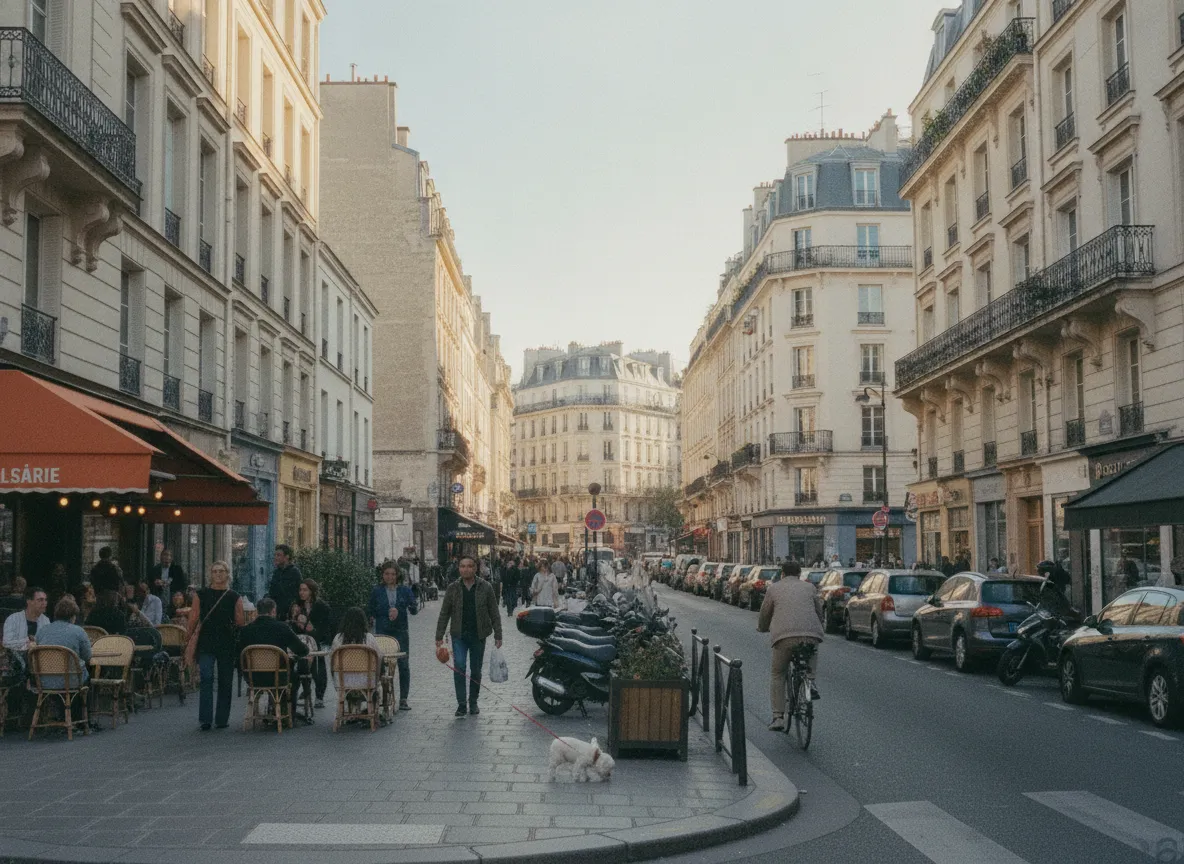 Rue du quartier Gros-Caillou – rue Cler, Paris 7e.