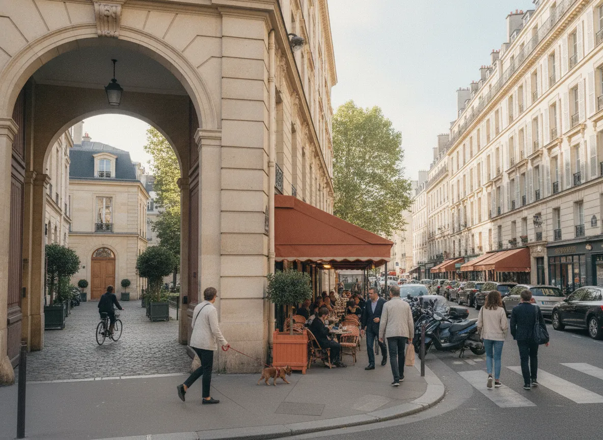 Rue du quartier Madeleine – Faubourg Saint-Honoré, Paris 8e.